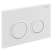 Geberit Omega20 bedieningsplaat - 2-toets spoeling - rond - wit/glans chroom/wit 0700237