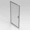 GO by Van Marcke Belo draaideur 900x1900mm 6mm easy clean glas profielen aluminium verchroomd SW292782