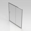 GO by Van Marcke Belo schuifdeur 160x190cm 6mm easy clean glas profielen aluminium verchroomd regelbaar 1560-1610mm SW292798