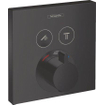Hansgrohe ShowerSelect afbouwdeel v. inbouwkraan thermostatisch v. 2 douchefuncties m. start/stop-kraan mat zwart SW297305