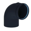 Burgerhout luchttoevoerbocht Ø80mm 90° PP zwart 2113402