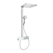Hansgrohe Raindance E Square E300 1jet showerpipe:m. ShowerTablet 350 opbouw douchekraan thermostaat m. Raindance E300 1 jet hoofddouche chroom SW157199