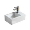 Nemo Spring Sula handwasbakje - rechthoekig - 37x23.5cm - wandmontage - kraangat rechts - diameter3.5cm - porselein wit SW286357