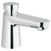 GROHE Euroeco Cosmopolitan S waterbesparende wastafelkraan zelfsluitend 44593 blauw/rood chroom 0441903