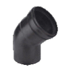 Burgerhout luchttoevoerbocht Ø80mm 45° PP zwart 2113398
