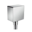 Hansgrohe Fixfit Square muuraansluitbocht met terugslagklep chroom 0605348