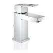 GROHE Eurocube Wastafelkraan - 1-greep - mengkraan - keramische schijven - bevestigingssysteem - koersbegrenzer - metalen hendel - chroom SW29766