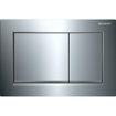 Geberit Omega20 bedieningsplaat - 2-toets spoeling - vierkant - gl.chr./matchr./gl.chr. 0700239