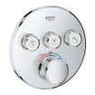 GROHE Grohtherm SmartControl inbouwkraan thermostatisch met omstel voor 3 functies rond chroom SW104919