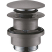 Hansgrohe afvoerplug 1 1/4" klikwaste voor wastafel- en bidetmengkranen geborsteld black chrome SW295834