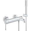 GROHE Essence New badkraan met omstel en koppelingen met douchegarnituur chroom OUTLETSTORE STORE35840