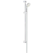 GROHE New Tempesta 100 Glijstangset - 90cm - ronde handdouche - 3 straalsoorten - gladde doucheslang - chroom/wit SW108116
