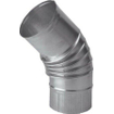 Burgerhout rookgasafvoerbocht Ø80mm 45° Aluminium enkelwandig plooi 1420755