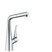 Hansgrohe Metris keukenkraan met uittrekbare kraanuitloop chroom GA73556