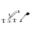 Dornbracht Madison 4 gats badkraan 225mm met omstel met garnituur met uitloop chroom 0470058