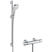 Hansgrohe Croma Select E Doucheset - glijstangset - croma select e vario - handdouche 90cm - Ecostat Comfort douchekraan - thermostatisch - wit/chroom 0605338