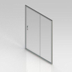 GO by Van Marcke Belo schuifdeur 140x190cm 6mm easy clean glas profielen aluminium verchroomd regelbaar 1360-1410mm SW292850