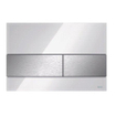 Tece TeceSquare duwplaat kleur glas wit kleur knoppen RVS SW357218