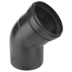 Burgerhout luchttoevoerbocht Ø80mm 45° PP zwart 2113398