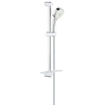 GROHE New Tempesta Cosmopolitan 100 Glijstangset - 60cm - ronde handdouche - 4 straalsoorten - gladde doucheslang - met zeepschaal - chroom/wit SW108133