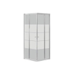 GO by Van Marcke Avis douchecabine 90x90x185cm vierkant 2 schuifdeuren 4mm helder veiligheidsglas met matte stroken aluminium verchroomd SW292802