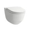 Laufen Cleanet RIVA Douche WC 35.5x60x41.5cm diepspoel incl. closetzitting met deksel en softclose keramiek Glans Wit SW87194