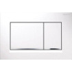 Geberit Sigma20 bedieningsplaat - 2-toets spoeling - rechthoekige knoppen - wit/glanschr./wit SW61798