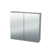 Nemo Spring Nebulo luxe spiegelkast - 60x65x17.8cm - 1 dubbelzijdige spiegeldeur - glazen leggers - met stopcontact - zonder schakelaar - kleur: U702 ST9 Cashmere SW636897