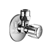 Schell Comfort hoekstopkraan knel m. comfort greep z. rozet 1/2"x3/8" debietklasse A chroom 1510002