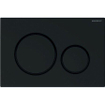 Geberit Sigma20 bedieningsplaat - 2-toets spoeling - ronde knoppen - zwart/matzwart/zwart SW420725