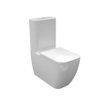 Nemo Spring Sun PACK staand toilet 345 x 660 x 850 mm porselein wit uitgang H 19 cm met S-extensie inclusief met jachtbak met dunne softclose en takeoff toiletzitting in wit duroplast SW288599