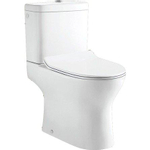 GO by Van Marcke Gustav PACK staand toilet H uitgang 18 cm reservoir met Geberit spoelmechanisme porselein wit met dunne softclose en takeoff zitting SW288583