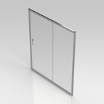 GO by Van Marcke Belo schuifdeur 160x190cm 6mm easy clean glas profielen aluminium verchroomd regelbaar 1560-1610mm SW292798