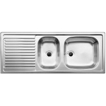 Blanco Top EZS Inbouwspoeltafel - 110x43.5cm - dikte 0.8mm - bevestigingsclips omkeerbaar - RVS SW69670