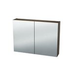 Nemo Spring Nebulo spiegelkast - 90x65x17.8cm - 2 deuren - glazen leggers - met stopcontact - zonder schakelaar - kleur: H3710 ST9 Carini Walnut Natur SW637023