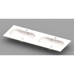 Nemo Spring Ovum meubelwastafel 1400 x 500 x 200 mm met overlopen wit kunstmarmer SW294812