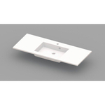 Nemo Spring Coste meubelwastafel met 1 centrale verzonken wastafel 1200 x 500 x 200 mm met overloop wit kunstmarmer SW294967