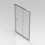 Nemo Go Belo schuifdeur 120x190cm 6mm easy clean glas profielen aluminium verchroomd regelbaar 1160-1210mm SW292778