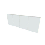 Nemo Spring Nebulo spiegelkast B1800 x H650 x D178 mm 4 deuren glazen leggers met stopcontact zonder schakelaar kleur Minnesota Oak Chocolat SW646676