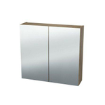 Nemo Spring Nebulo spiegelkast - 120x65x17.8cm - 2 deuren - glazen leggers - met stopcontact - zonder schakelaar - kleur: H1398 ST10 Riverside Oak Hell SW637005