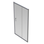 GO by Van Marcke Belo schuifdeur 100x190cm 6mm easy clean glas profielen aluminium verchroomd regelbaar 960-1010mm SW292812