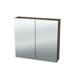 Nemo Spring Nebulo luxe spiegelkast - 60x65x17.8cm - 1 dubbelzijdige spiegeldeur - glazen leggers - met stopcontact - zonder schakelaar - kleur: H3710 ST9 Carini Walnut Natur SW636905