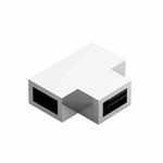 Fortifura Galeria T-verbindingstuk voor combinatie van stabilisatiestangen tussen vaste wand met zijwand Mat Wit SW541263