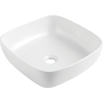 GO by Van Marcke Anubis opbouwwastafel vierkant porselein wit 400 x 400 x 140 mm SW293303