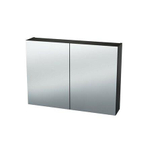 Nemo Spring Nebulo spiegelkast - 90x65x17.8cm - 2 deuren - glazen leggers - met stopcontact - zonder schakelaar - kleur: U899 ST9 Cosmos Grey SW637029