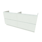 Nemo Spring Fortitudo Tre onderbouwkast B1800 x H880 x D495 mm 4 laden Geintegreerde greep kleur Carini Walnut Natur SW289641