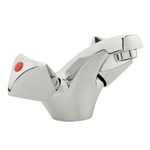 Nemo Start Riga wastafelmengkraan tweegreeps eengats met vaste bek lediging met ketting chroom SW287562