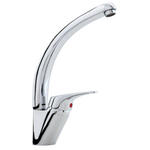 Nemo Start Taura keukenmengkraan eengreeps eengatsmontage met hoge bek met beweegbare uitloop chroom SW287662
