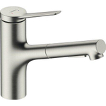 Hansgrohe - Zesis M33 - ééngreepskeukenmengkraan 150 - uittrekbare vuistdouche - 2 jets - RVS afwerking SW793348