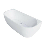 Go by Van Marcke D-Shape Design halfvrijstaand bad back to wall - 180x80cm - acryl - mat wit SW1009239